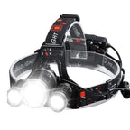 Rechargeable LED Headlamp with Three Lights, Four Modes, Foldable Design, view 2