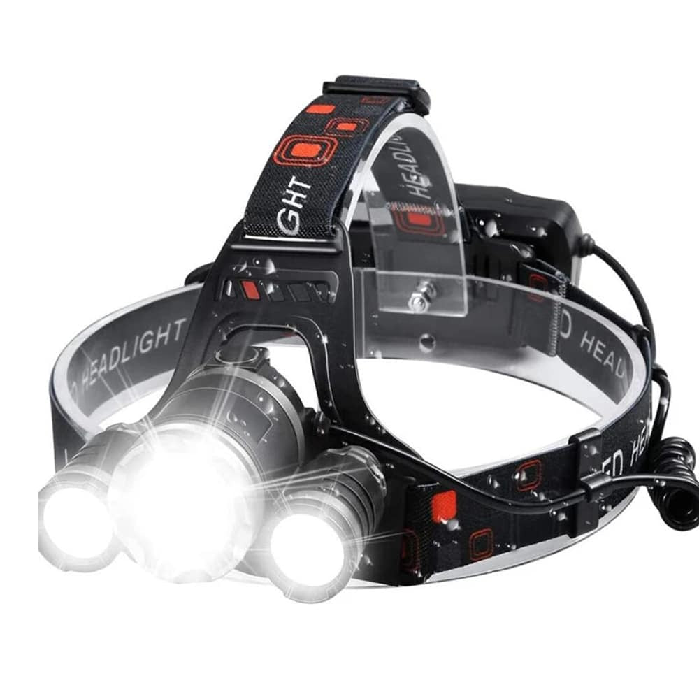 Rechargeable LED Headlamp with Three Lights, Four Modes, Foldable Design, view 2