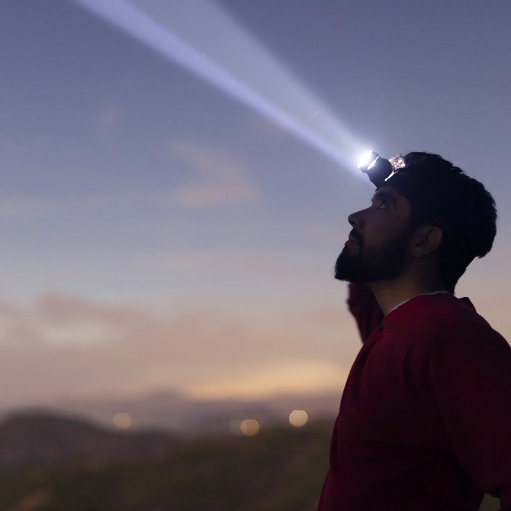 Rechargeable LED Headlamp with Three Lights, Four Modes, Foldable Design, view 5