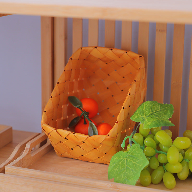 Rectangular Storage Basket made of Woven Natural Material | High & Bury