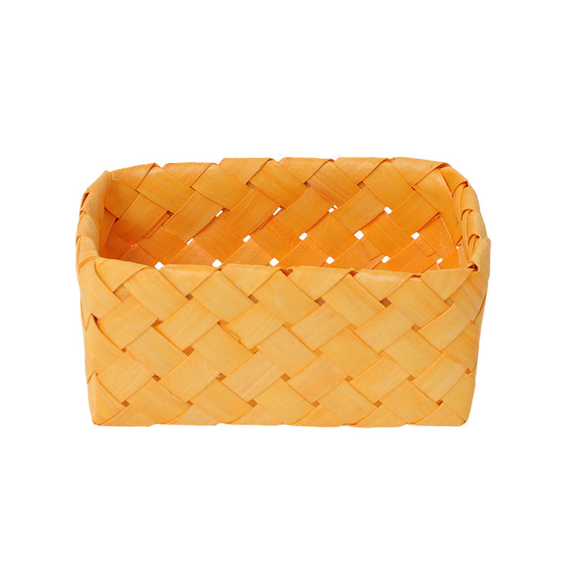 Rectangular Storage Basket made of Woven Natural Material | High & Bury
