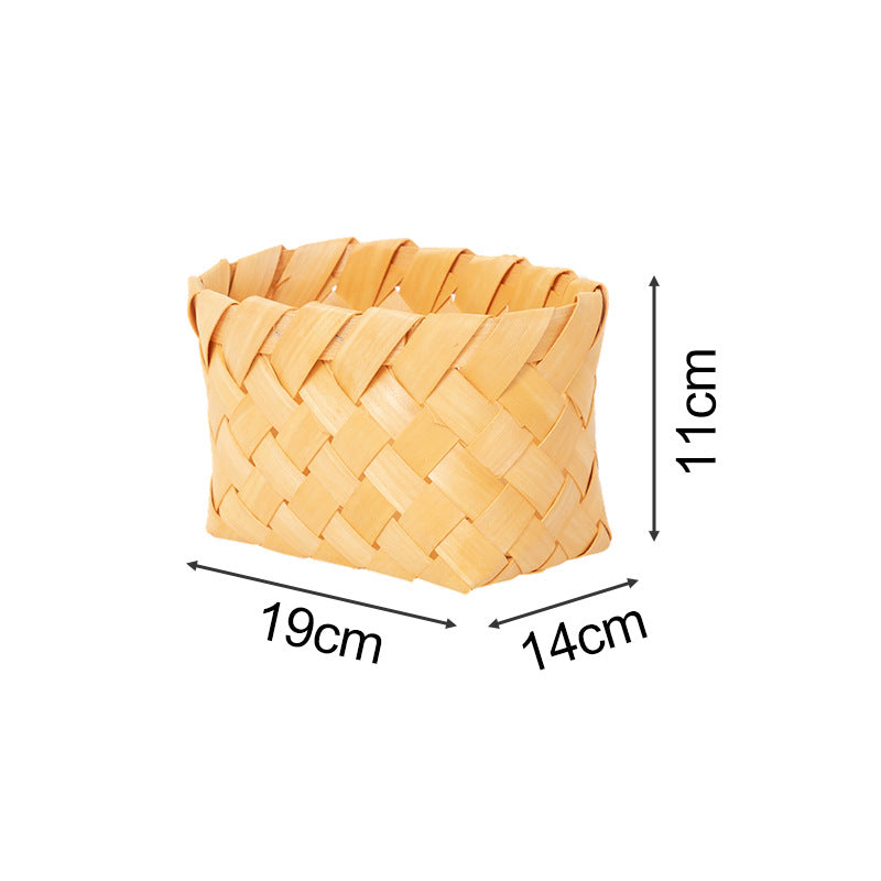 Rectangular Storage Basket made of Woven Natural Material | High & Bury