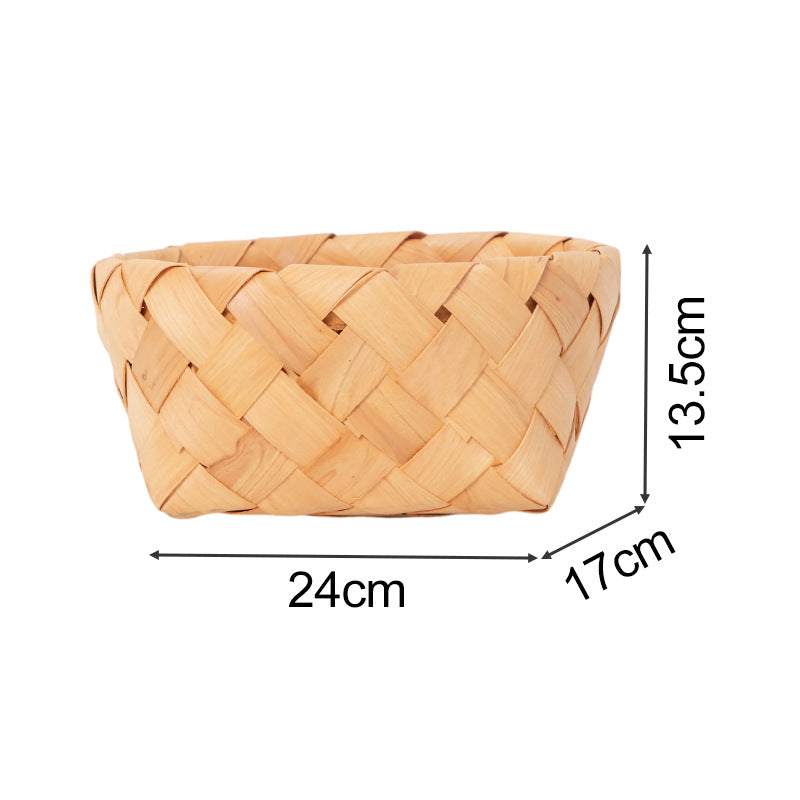 Rectangular Storage Basket made of Woven Natural Material | High & Bury