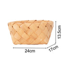Rectangular Storage Basket made of Woven Natural Material | High & Bury