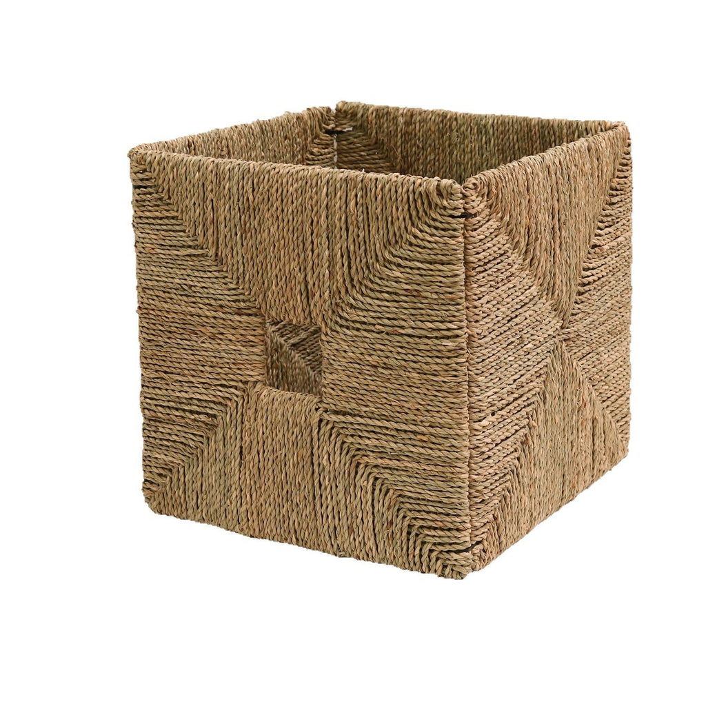 Rectangular Storage Basket with Handwoven Design | High & Bury