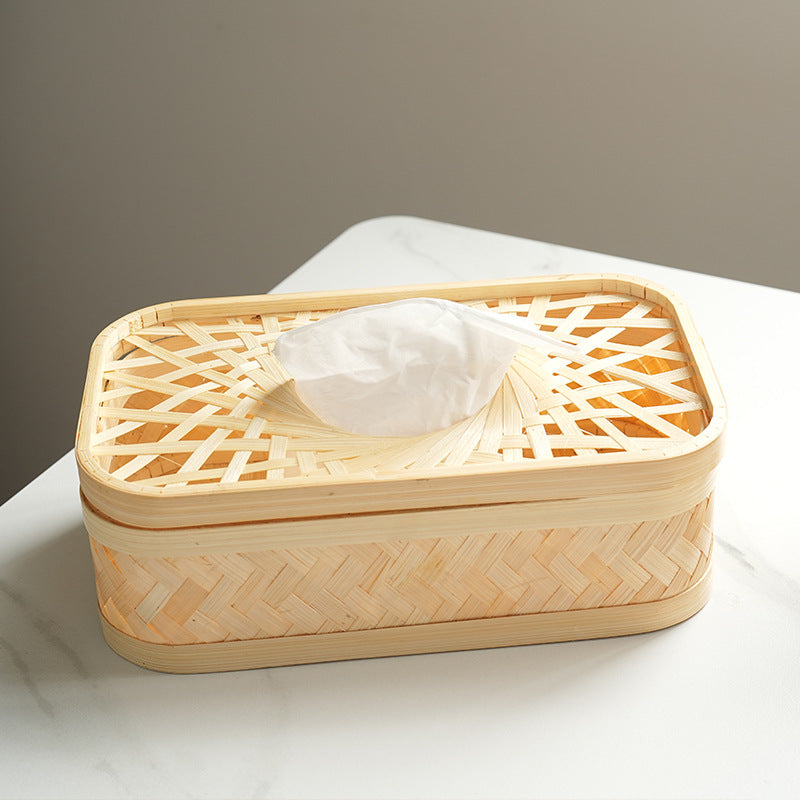 Rectangular Storage Basket with Woven Structure | High & Bury