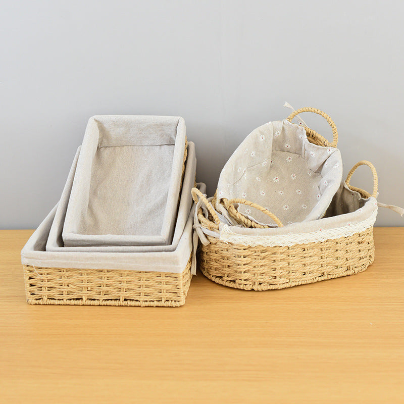 Rectangular Woven Storage Baskets | High & Bury