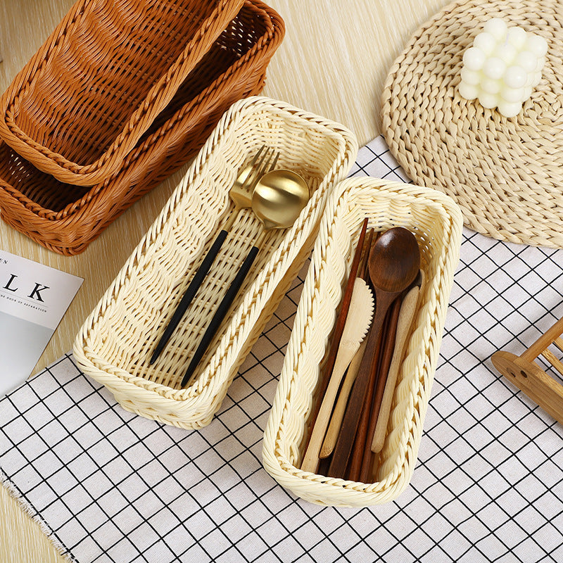Rectangular Woven Storage Tray | High & Bury