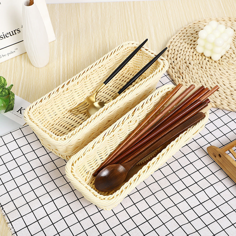 Rectangular Woven Storage Tray | High & Bury