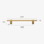 Reedmont Brass Knurled T-Bar Handle