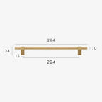 Reedmont Brass Knurled T-Bar Handle