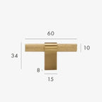 Reedmont Brass Knurled T-Bar Handle