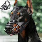 Reflective Dog Muzzle, Breathable Plastic with Adjustable Strap, view 5