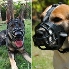 Reflective Dog Muzzle, Breathable Plastic with Adjustable Strap