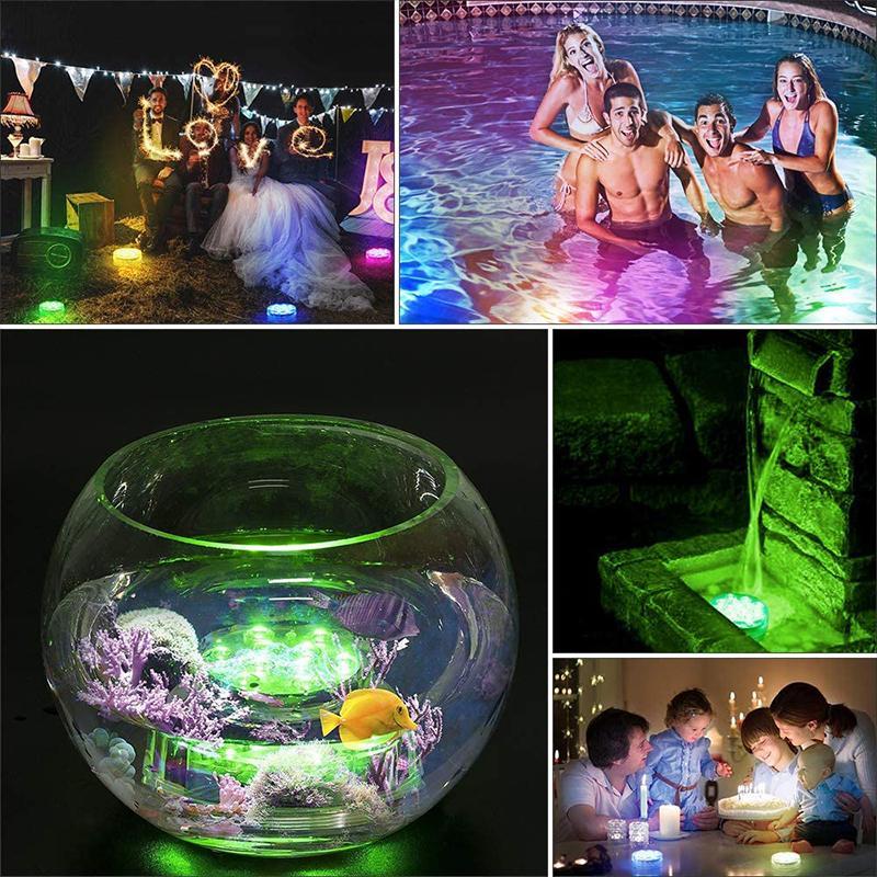 Remote-Controlled Colour-Changing Submersible LED Light with Suction Cups, view 8