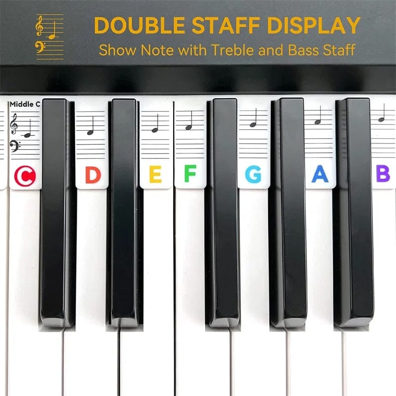 Removable Silicone Piano Keyboard Note Labels for 88-Key Pianos, view 4