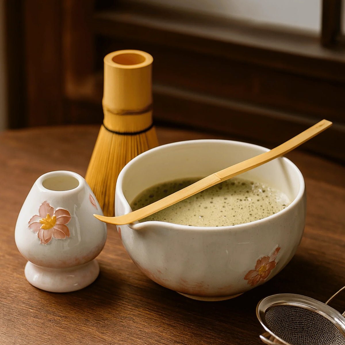 Renara Matcha Set – 5-Piece Cherry Blossom Kit