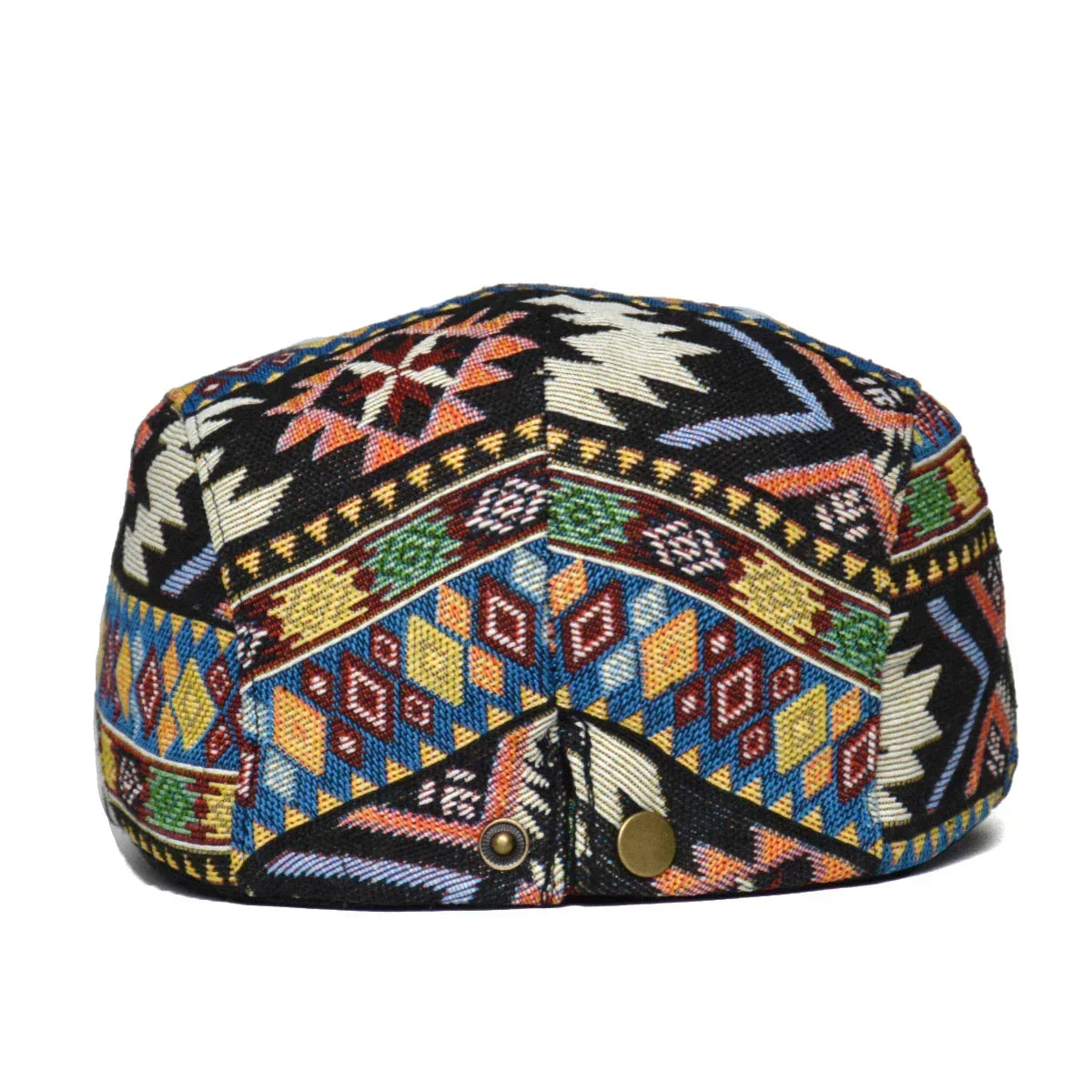 Retro Cotton Flat Cap with Curved Brim, Soft Crown and Adjustable Back Strap, view 4