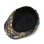 Retro Cotton Flat Cap with Curved Brim, Soft Crown and Adjustable Back Strap, view 5