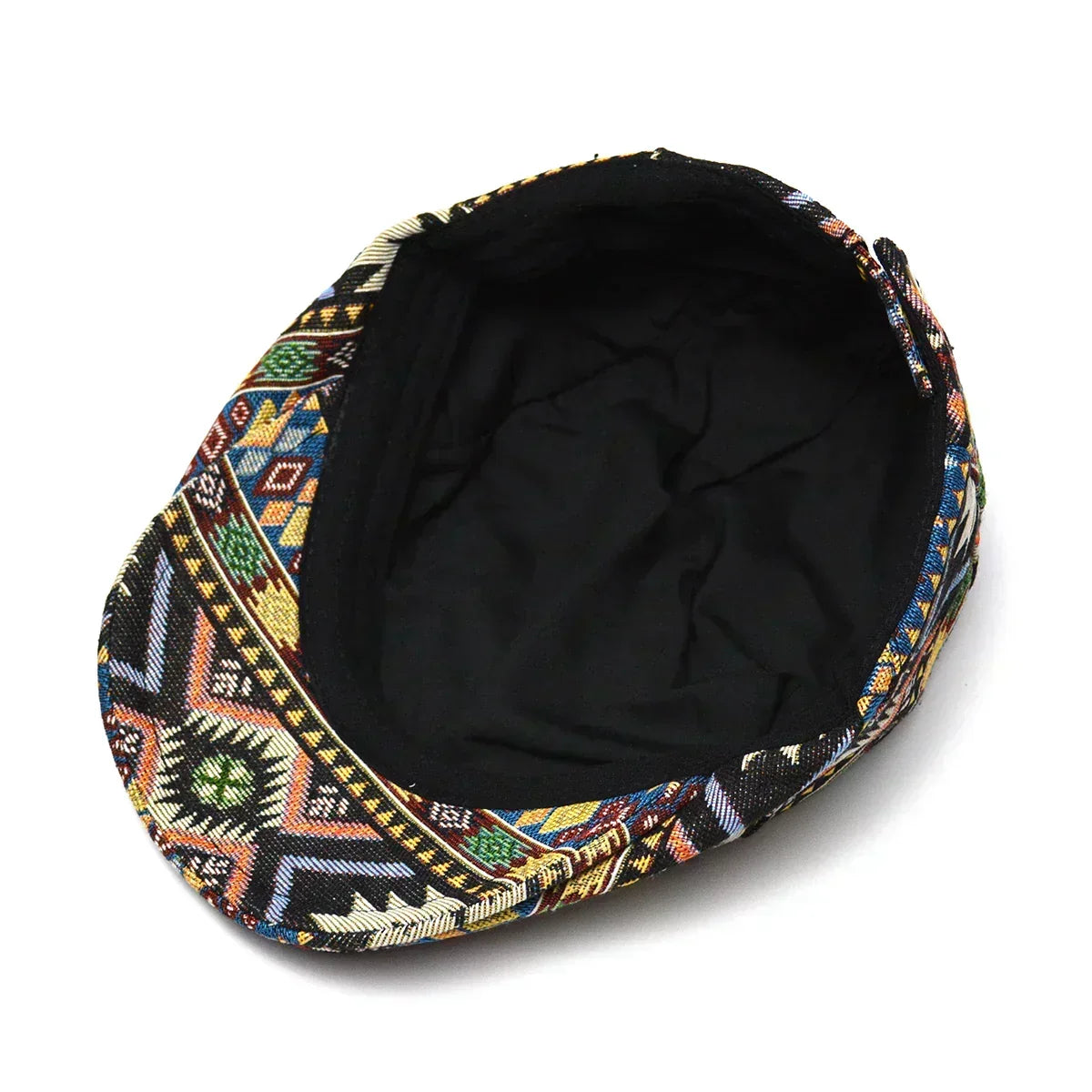 Retro Cotton Flat Cap with Curved Brim, Soft Crown and Adjustable Back Strap, view 5