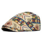 Retro Cotton Flat Cap with Curved Brim, Soft Crown and Adjustable Back Strap, view 6