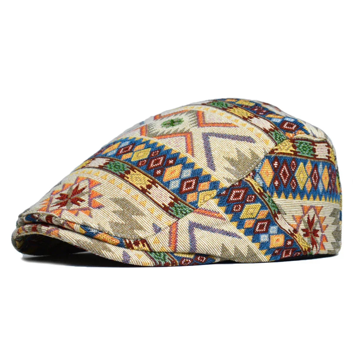 Retro Cotton Flat Cap with Curved Brim, Soft Crown and Adjustable Back Strap, view 6