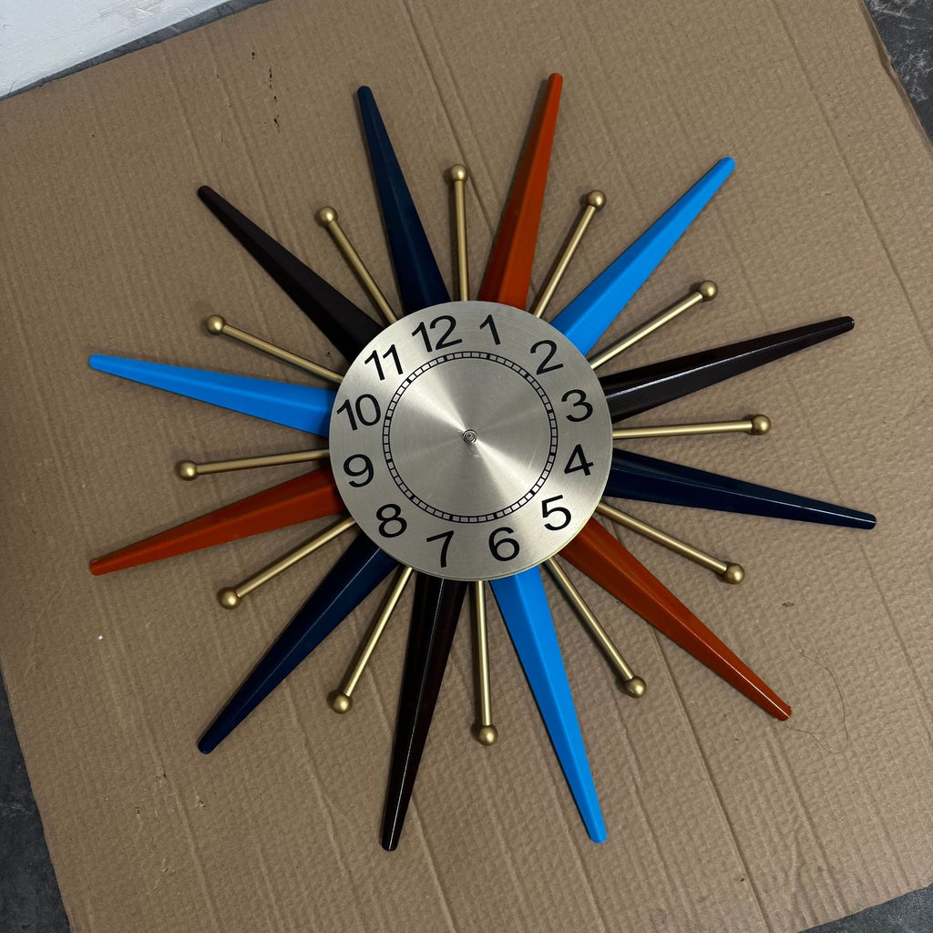 Retro Starburst Wall Clock | High & Bury