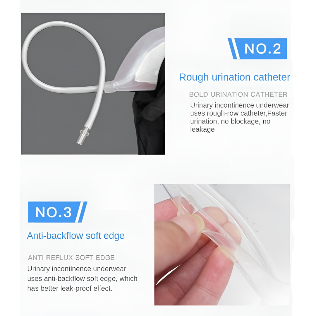 Reusable Urine Collector Underwear with 500 ml Pouch for Adults, view 2