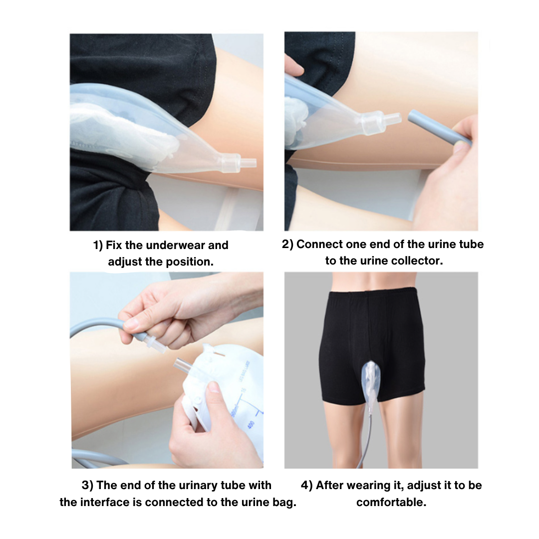 Reusable Urine Collector Underwear with 500 ml Pouch for Adults, view 3