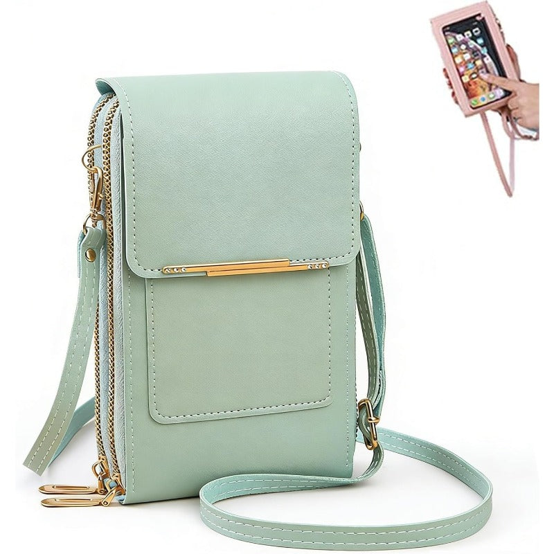 RFID-Blocking Phone Crossbody Bag, 19 x 11 x 5 cm, PU Leather, view 11