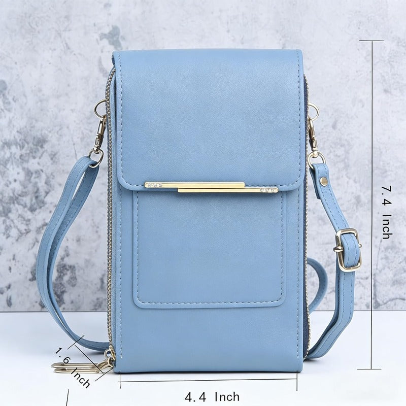 RFID-Blocking Phone Crossbody Bag, 19 x 11 x 5 cm, PU Leather, view 5