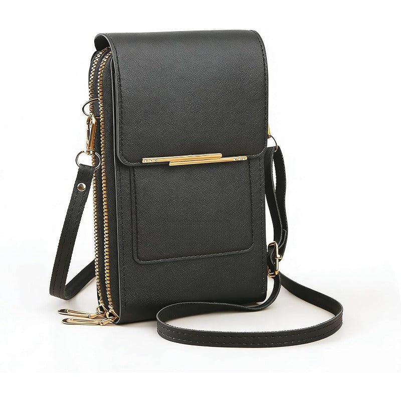 RFID-Blocking Phone Crossbody Bag, 19 x 11 x 5 cm, PU Leather, view 7