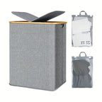 Robust Laundry Container with Practical Lid and Inner Pocket | High & Bury