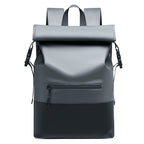 Roll-Top Waterproof Backpack with Padded Straps and Multiple Pockets, view 3