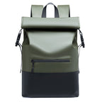 Roll-Top Waterproof Backpack with Padded Straps and Multiple Pockets, view 4