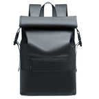 Roll-Top Waterproof Backpack with Padded Straps and Multiple Pockets, view 5