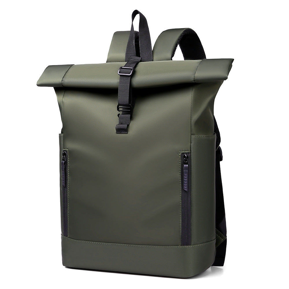 Rolltop Backpack with Padded Straps for Commuting and Weekend Travel, view 6
