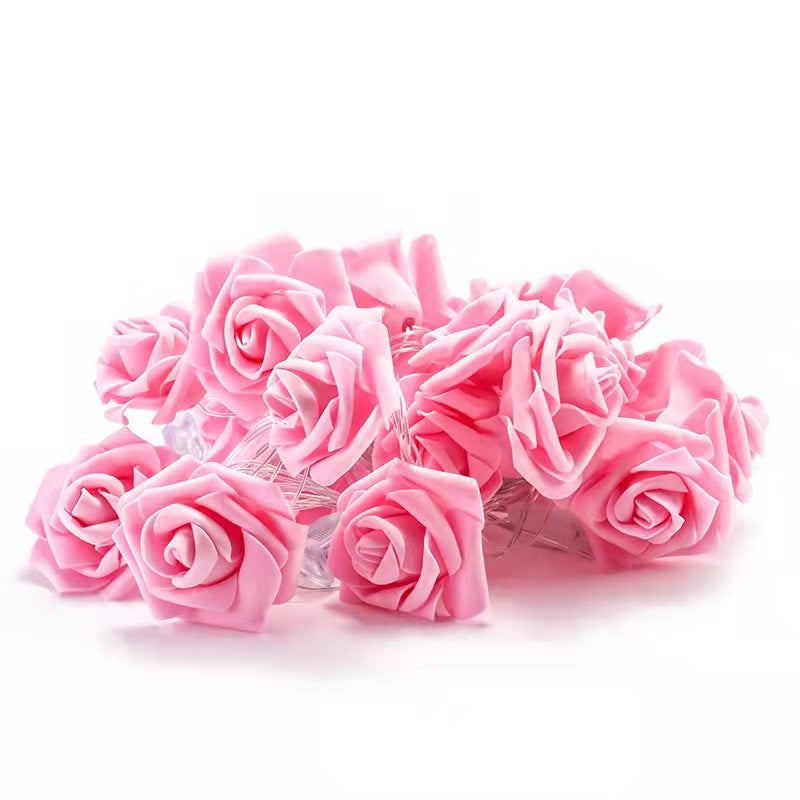 Rose-Shaped LED String Lights Romantic Flower Garland | High & Bury