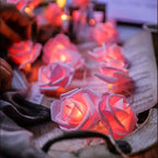 Rose-Shaped LED String Lights Romantic Flower Garland | High & Bury