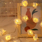 Rose-Shaped LED String Lights Romantic Flower Garland | High & Bury