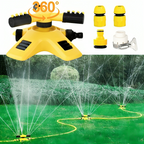 Rotating Lawn Sprinkler with Adjustable Spray Angles, Yellow, view 2