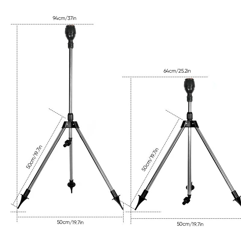 Rotating Tripod Garden Sprinkler with Adjustable Spray and Mist, view 12