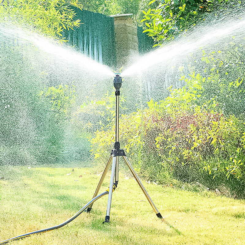 Rotating Tripod Garden Sprinkler with Adjustable Spray and Mist