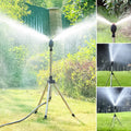 Rotating Tripod Sprinkler with Adjustable Spray and 360-Degree Rotation