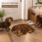 Rottweiler-Shaped Plush Area Mat | High & Bury