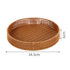 Round Artisan Woven Serving Tray | High & Bury