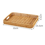 Round Artisan Woven Serving Tray | High & Bury