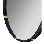 Round Decorative Wall Mirror with Braided Edge | High & Bury