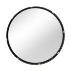 Round Decorative Wall Mirror with Braided Edge | High & Bury
