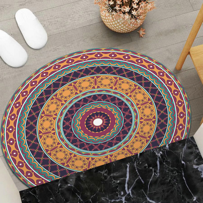 Round Geometric Area Mat | High & Bury